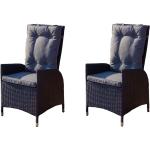 Reduzierte Schwarze Polyrattan Sessel Breite 100-150cm, Höhe 100-150cm, Tiefe 50-100cm 