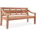 Reduzierte Rustikale Gartenmöbel Holz aus Teakholz mit Armlehne Breite 150-200cm, Höhe 150-200cm, Tiefe 50-100cm 3 Personen 