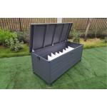 Graue Moderne Outflexx Auflagenboxen & Gartenboxen aus Aluminium mit Rollen 