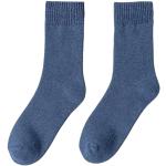 Blaue Thermo-Socken aus Frottee für Damen Einheitsgröße für den für den Winter 