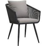 Anthrazitfarbene Moderne OUTLIV. Gartenstühle & Balkonstühle aus Polyrattan Outdoor Breite 0-50cm, Höhe 0-50cm, Tiefe 0-50cm 