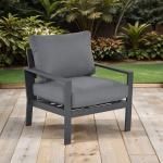 Reduzierte Anthrazitfarbene OUTLIV. Lounge Sessel aus Aluminium Breite 50-100cm, Höhe 50-100cm, Tiefe 50-100cm 