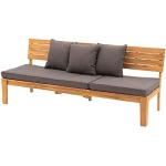 Graue Moderne OUTLIV. 3-Sitzer Gartenbänke geölt aus Holz gepolstert Breite 150-200cm, Höhe 200-250cm, Tiefe 50-100cm 