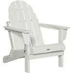 Reduzierte Weiße Outsunny Adirondack Chairs aus Polyrattan klappbar Breite 50-100cm, Höhe 50-100cm, Tiefe 50-100cm 