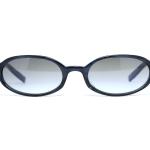 Silberne Ovale Retro Sonnenbrillen für Herren 