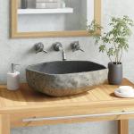 Braune Ovale Ovale Waschbecken & Ovale Waschtische aus Stein 