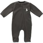 Reduzierte Dunkelgraue Langärmelige Kinderschlafanzüge & Kinderpyjamas mit Reißverschluss aus Baumwolle Größe 74 für den für den Herbst 