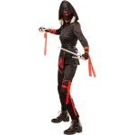 Schwarze Buttinette Ninja-Kostüme für Damen Größe S 