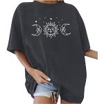 Herren und Damen T-Shirt Kurzarm Casual Buchstaben mit Rundhalsausschnitt Sommeroberteile Mode Teenager Mädchen Rundhals Bluse Hemd aus Baumwoll mit kreativen Buchstaben 