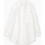 Weiße Oversize Langärmelige COS Leinenhemden aus Leinen für Damen Größe XS 