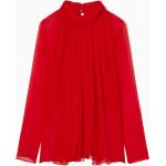 Rote COS Transparente Blusen & durchsichtige Blusen durchsichtig aus Seide für Damen Größe M 