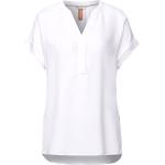 Weiße Unifarbene Oversize Street One Tunika-Blusen für Damen 