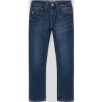 Dunkelblaue OVS Straight Leg Jeans für Kinder mit Reißverschluss aus Baumwollmischung für Jungen Größe 164 