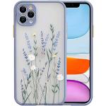 Lavendelfarbene Blumenmuster iPhone 11 Pro Hüllen Art: Bumper Cases durchsichtig aus Silikon kratzfest für Damen 