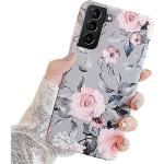 Reduzierte Rosa Blumenmuster Samsung Galaxy S21 5G Hüllen 2020 mit Bildern für Damen 