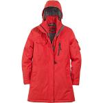 Rote Winddichte Atmungsaktive OWNEY Arctic Parkas mit Reißverschluss mit Kapuze für Damen Größe XL für den für den Winter 