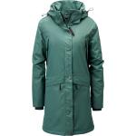 Grüne Winddichte Atmungsaktive OWNEY Kapuzenmäntel aus Fleece mit Kapuze für Damen Größe XS für den für den Winter 