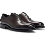 Dunkelbraune Business HUGO BOSS BOSS Hochzeitsschuhe & Oxford Schuhe aus Kalbsleder für Herren Größe 43,5 