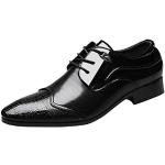 Schwarze Business Hochzeitsschuhe & Oxford Schuhe mit Schnürsenkel für Herren Größe 40 