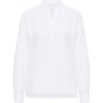 Weiße Casual Eterna Tunika-Blusen mit Knopf für Damen Größe L 