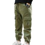 Armeegrüne Streetwear Jeans-Latzhosen für Kinder aus Denim für Jungen Größe 158 