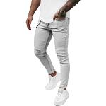 Graue Ozonee Slim Fit Jeans aus Baumwollmischung für Herren Größe XXL 