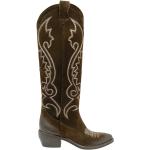 Reduzierte Braune P.A.R.O.S.H. Cowboy-Boots & Cowboystiefeletten aus Veloursleder für Damen Größe 40 
