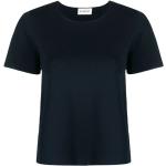 Reduzierte Mitternachtsblaue Kurzärmelige P.A.R.O.S.H. Rundhals-Ausschnitt T-Shirts für Damen Größe M 