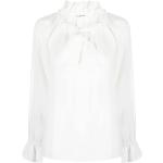 Reduzierte Weiße Elegante Langärmelige P.A.R.O.S.H. Festliche Blusen für Damen Größe L 