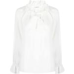 Reduzierte Weiße Elegante Langärmelige P.A.R.O.S.H. Festliche Blusen für Damen Größe M 