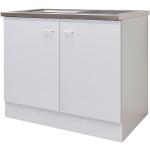 Weiße Küchenunterschränke matt aus Kunststoff Breite 100-150cm, Höhe 100-150cm, Tiefe 0-50cm 
