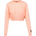 Reduzierte Pinke Bestickte Bio Rundhals-Ausschnitt Damensweatshirts Größe XS 