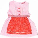 Rosa P.Eisenherz Midi Rundhals-Ausschnitt Kinderfestkleider aus Baumwolle Größe 110 