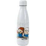 P:os 34998 - Mainzelmännchen Edelstahl Trinkflasche für Kinder und Erwachsene, Wasserflasche mit Schraubverschluss, ca. 500 ml, doppelwandig, auslaufsicher, für Kohlensäure geeignet