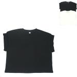 Graue Melierte Nachhaltige Rundhals-Ausschnitt T-Shirts aus Baumwolle für Damen Größe XL 