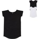 Schwarze Bio Midi T-Shirts aus Baumwolle für Damen Größe L 