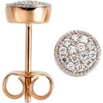 Goldene Diamant Ohrringe 14 Karat mit Diamant für Damen 