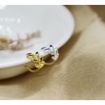 Nickelfreie Silberne Minimalistische Runde Ohrclips vergoldet zum Valentinstag 