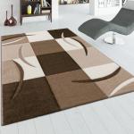 Braune Karo Moderne Paco Home Design-Teppiche aus Polypropylen 160x230 