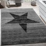 Reduzierte Schwarze Sterne Paco Home Design-Teppiche aus Textil 