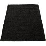 Schwarze Unifarbene Moderne Paco Home Shaggy Teppiche aus Polypropylen schmutzabweisend 