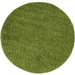 Grüne Unifarbene Paco Home Runde Runde Hochflorteppiche 80 cm aus Polypropylen schmutzabweisend 
