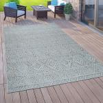 Reduzierte Graue Ethno Paco Home Outdoor-Teppiche & Balkonteppiche aus Kunststoff 3D 120x170 