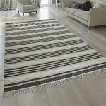 Braune Moderne Paco Home Kelim Teppiche aus Wolle 160x230 