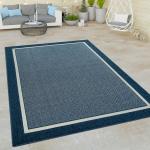 Blaue Paco Home Outdoor-Teppiche & Balkonteppiche aus Polypropylen 3D 80x150 