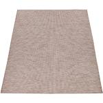 Beige Unifarbene Paco Home Rechteckige Outdoor-Teppiche aus Polypropylen schmutzabweisend 