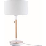 Reduzierte Weiße Minimalistische Paco Home Nachttischlampen & Nachttischleuchten aus Holz 