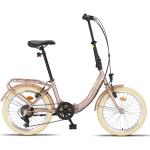 PACTO EIGHT - Hochwertiges Faltrad 27cm Stahlrahmen 20 Zoll Doppelwandige Aluminiumfelgen 6 Gang Shimano Klapprad Fahrrad Hollandrad Fahrrad Lavender