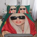 Lady Gaga Bettwäsche Sets & Bettwäsche Garnituren mit Reißverschluss aus Polyester maschinenwaschbar 200x200 3-teilig für den für den Frühling 