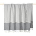Graue Gestreifte Pad Decken aus Textil 150x200 